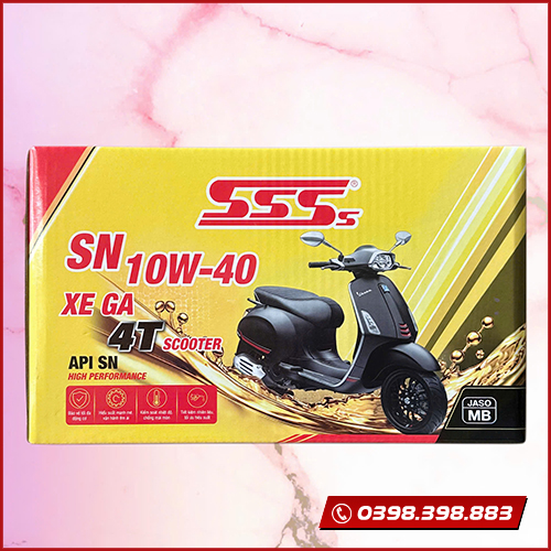 Dầu nhờn SSS SN 10W-40 xe ga